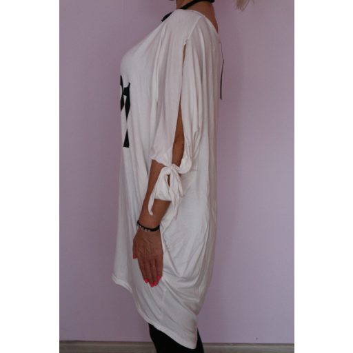 Laza-lenge,V nyakú,válla nyitott tunika! Több szín! L-XXL