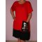 Zsebes,lenge,feliratos A vonalú tunika/ruha!  L-XXL