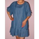 Fodros ujjú és aljú farmerruha!  Több szín!  L-XL