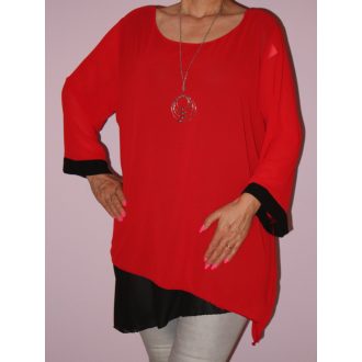   Muszlin,láncos,aszimmetrikus aljú tunika!  Több szín!  L-XXL