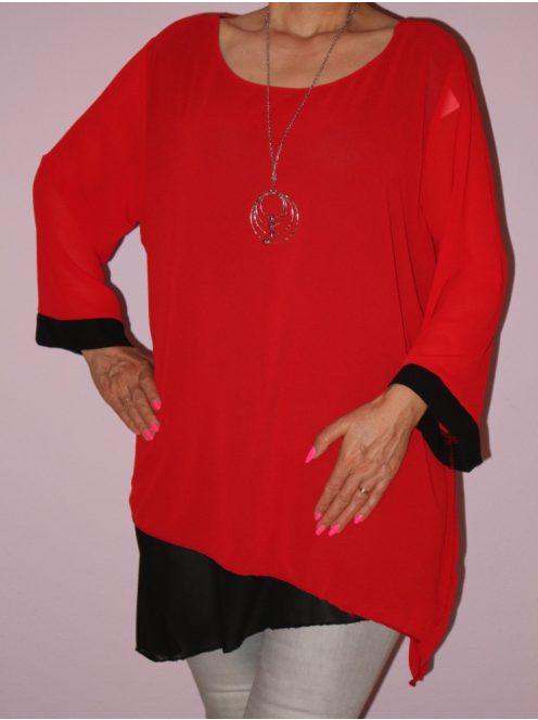 Muszlin,láncos,aszimmetrikus aljú tunika!  Több szín!  L-XXL