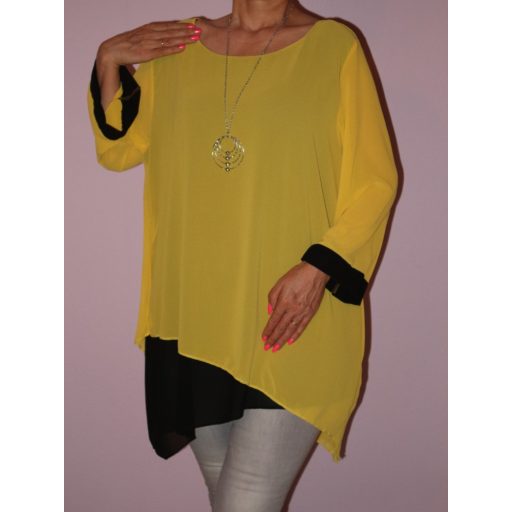 Muszlin,láncos,aszimmetrikus aljú tunika!  Több szín!  L-XXL