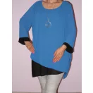 Muszlin,láncos,aszimmetrikus aljú tunika!  Több szín!  L-XXL