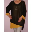 Muszlin,láncos,aszimmetrikus aljú tunika!  Több szín!  L-XXL