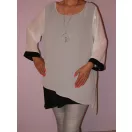 Muszlin,láncos,aszimmetrikus aljú tunika!  Több szín!  L-XXL