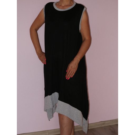 Trikópántos,A vonalú,két oldala hosszított tunika/ruha!  Több szín!  XL-XXL