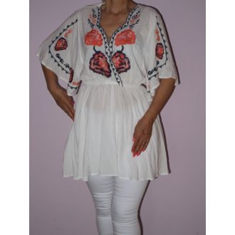 Hímzett,átlapolt,harangujjú tunika!  L-XL