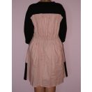 Feliratos,A vonalú,betétes ruha!  Több szín!  L-XL