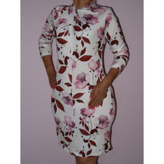   Mintás,csavart nyakú,ujja húzott csini ruha! Több ,minta,szín!   M-XL