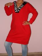 Kapucnis,feliratos,zsebes tunika/ruha! Több szín!  M-XL