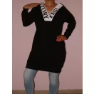 Kapucnis,feliratos,zsebes tunika/ruha! Több szín!  M-XL