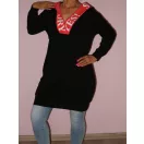 Kapucnis,feliratos,zsebes tunika/ruha! Több szín!  M-XL