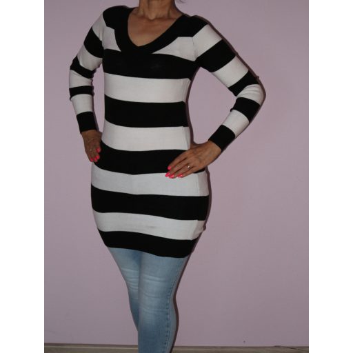 Csíkos,dupla V nyakú tunika!  Több szín! S-XL