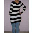 Csíkos,dupla V nyakú tunika!  Több szín! S-XL