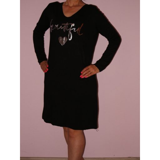 V nyakú,feliratos tunika/ruha!  Több szín!  L-XL