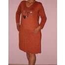 V nyakú,feliratos tunika/ruha!  Több szín!  L-XL