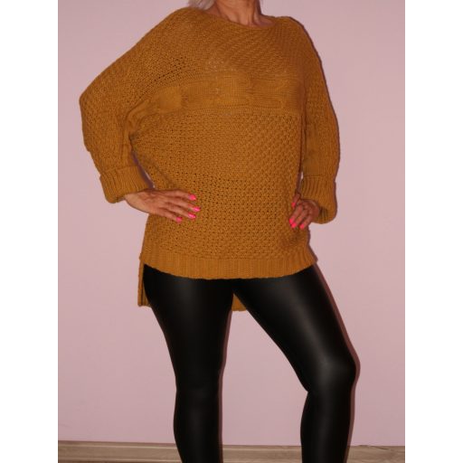 Denevérujjas,kötött,hátulja hosszabb tunika! Több szín!  L-XXL