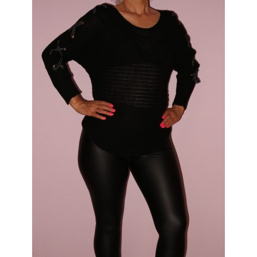 Kötött,szalagos ujjú ,denevérujjas felső!  Több szín!  M-XL