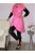 Filc, kerekített aljú,öves mellény ! pink S-XL