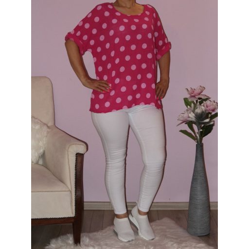 Pöttyös,lenes felső!  Több szín!  XL-XXL