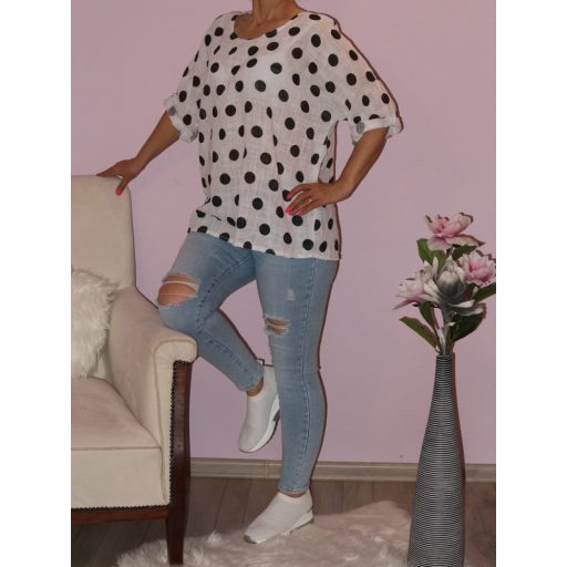 Pöttyös,lenes felső!  Több szín!  XL-XXL