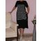 Írásos,két oldalt felsliccelt,zsebes ruha!  Több szín!  M-XL