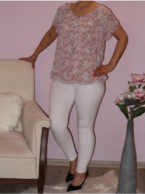 Virágos,strasszos,gumis aljú,muszlin felső!  Több szín!  L-XXL
