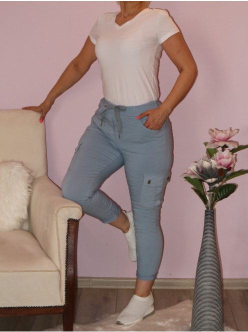 Gyűrt,oldalzsebes,derékban gumis nadrág!  Több szín!  M-XL