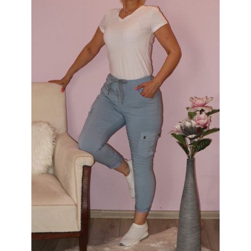 Gyűrt,oldalzsebes,derékban gumis nadrág!  Több szín!  M-XL