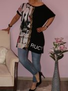 Mintás,denevérujjas RUCY FASHION tunika!  Több minta!  L-XXL