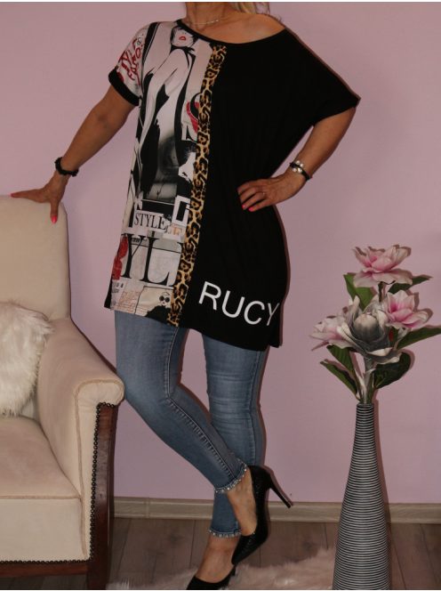 Mintás,denevérujjas RUCY FASHION tunika!  Több minta!  L-XXL
