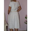 Zsebes,lenvásznas aljú,öves nyári ruha!  Több szín!  L-XL