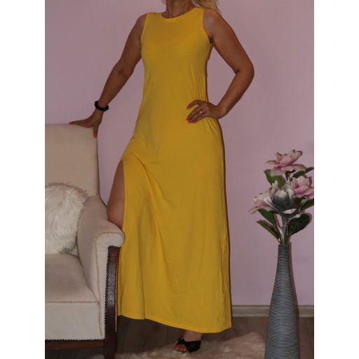 Rojtos hátú,oldala felsliccelt maxi ruha!  Több szín!  S-XL