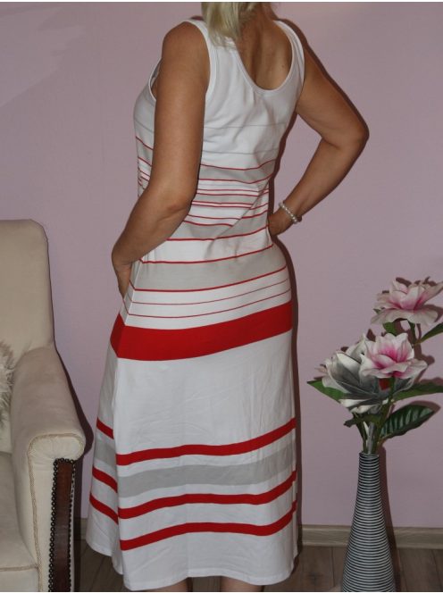 Csíkos,oldala felsliccelt,A vonalú RUCY FASHION maxi ruha!  L