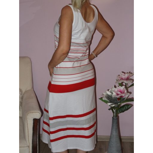 Csíkos,oldala felsliccelt,A vonalú RUCY FASHION maxi ruha!  L