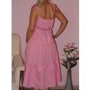 Fodros aljú,spagettipántos,derékban gumis maxi ruha!  L-XL