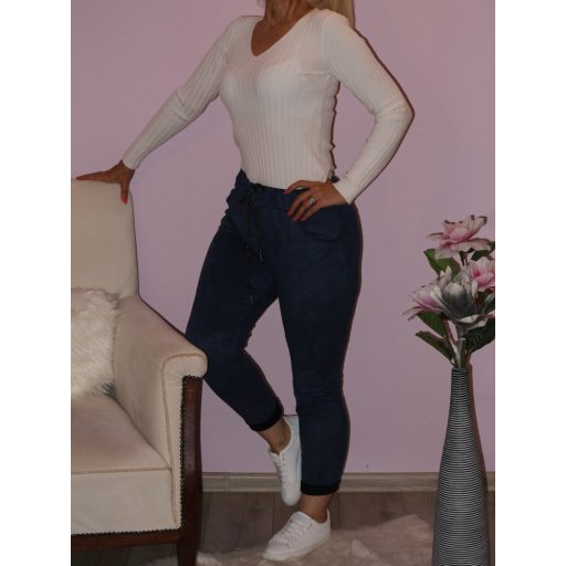 Velúr,gyűrt anyagú,zsebes,derékban gumis nadrág! Több szín! L-XXL