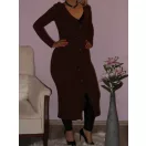 Kötött,végig gombos hosszú kardigán! Több szín!  M-XL