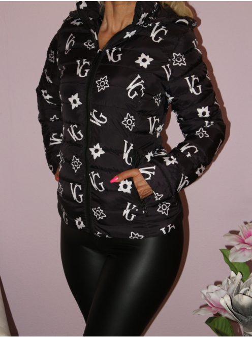 Steppelt,mintás,kapucnis,zsebes kabát!  S,M,L,XL,XXL