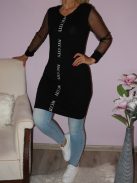 Tüllös ujjú,kapucnis NYC feliratos tunika! Több szín!   S/M,L/XL