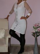 Tüllös ujjú,kapucnis NYC feliratos tunika! Több szín!   S/M,L/XL