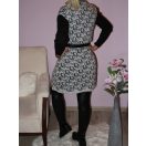 Betűmintás,öves kötött mellény! Több szín! S-XL