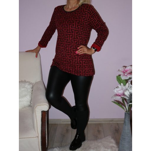 Mintás,alja kötős,hátulja hosszabb felső!  Több szín!  M-XL