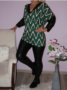 Mintás,V nyakú,latex ujjú felső! Több szín! L-3XL