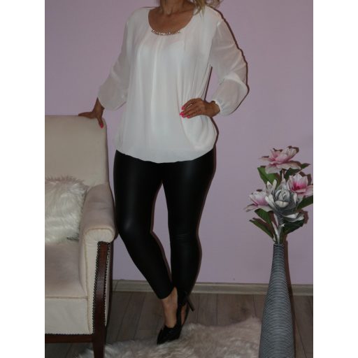 Muszlin,strasszos,gumis aljú felső! Több szín! L-XXL