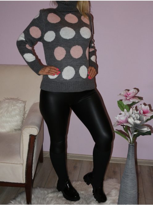 Pöttyös,kötött,garbós felső!  Több szín!  S-XL