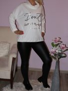 Feliratos,hátulja hosszabb,kötős aljú,plüss felső!  Több szín!  XL-XXL
