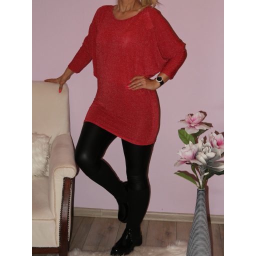 Csillogós,háta pántos,denevérujjas tunika!  Több szín! L-XXL