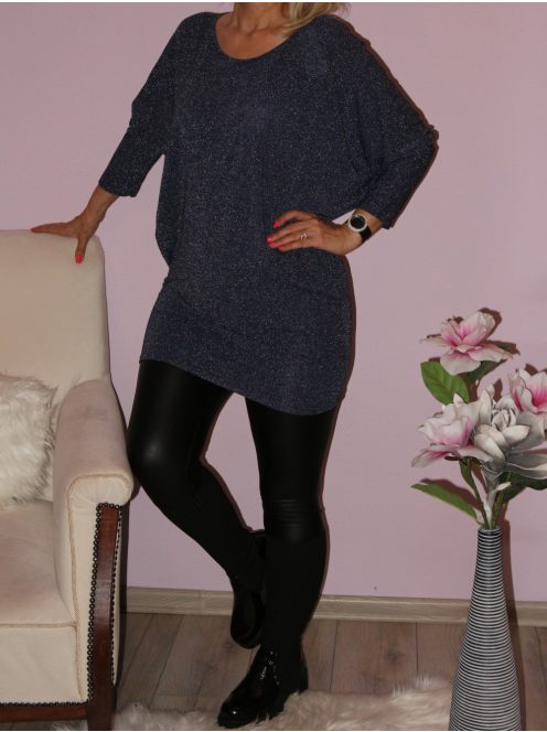Csillogós,háta pántos,denevérujjas tunika!  Több szín! L-XXL