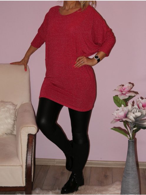 Csillogós,háta pántos,denevérujjas tunika!  Több szín! L-XXL